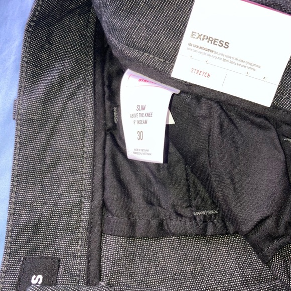 Express Granite Classic Slim Above the knees 9” Shorts - Picture 2 of 3